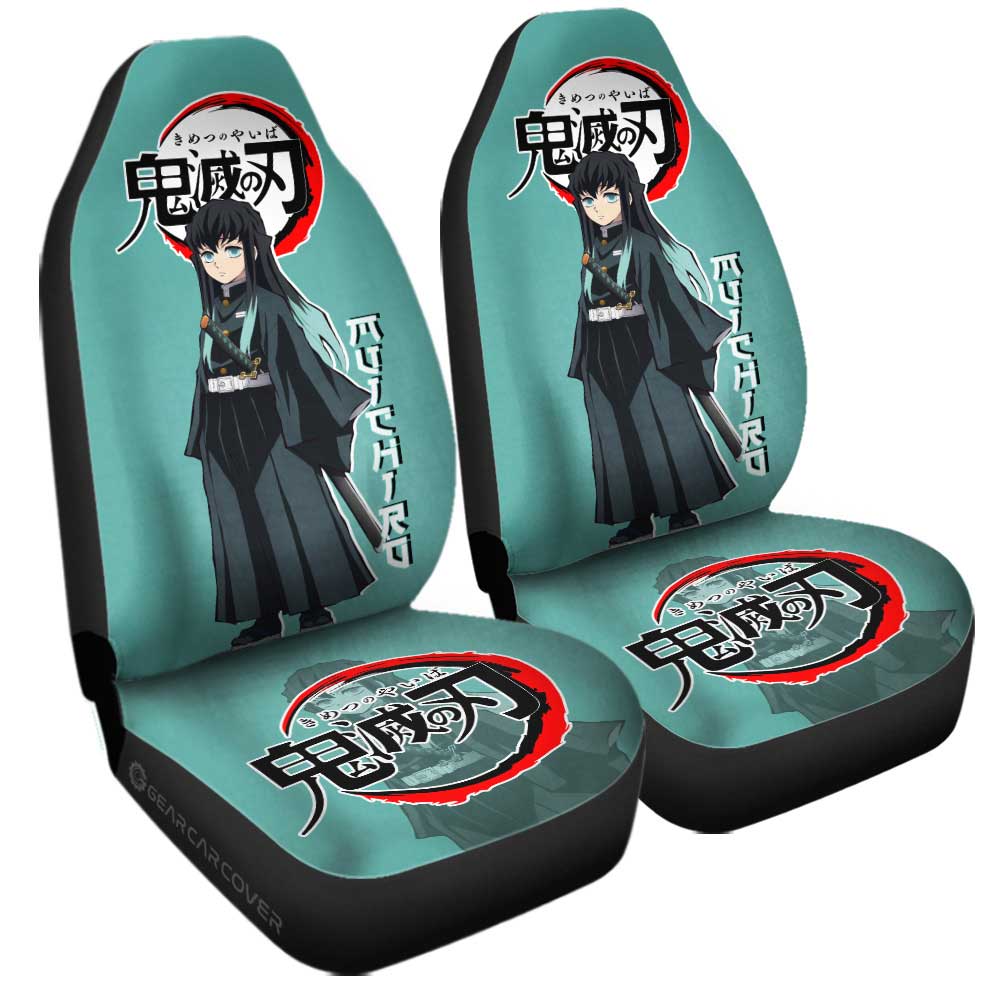 Muichiro Tokitou Car Seat Covers Custom Demon Slayer Anime Car Accessories - Gearcarcover - 3