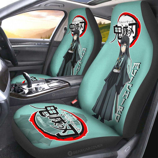 Muichiro Tokitou Car Seat Covers Custom Demon Slayer Anime Car Accessories - Gearcarcover - 1