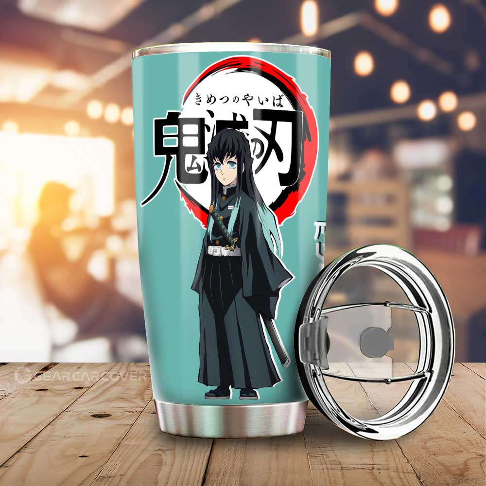 Muichiro Tokitou Tumbler Cup Custom Demon Slayer Anime Car Accessories - Gearcarcover - 1