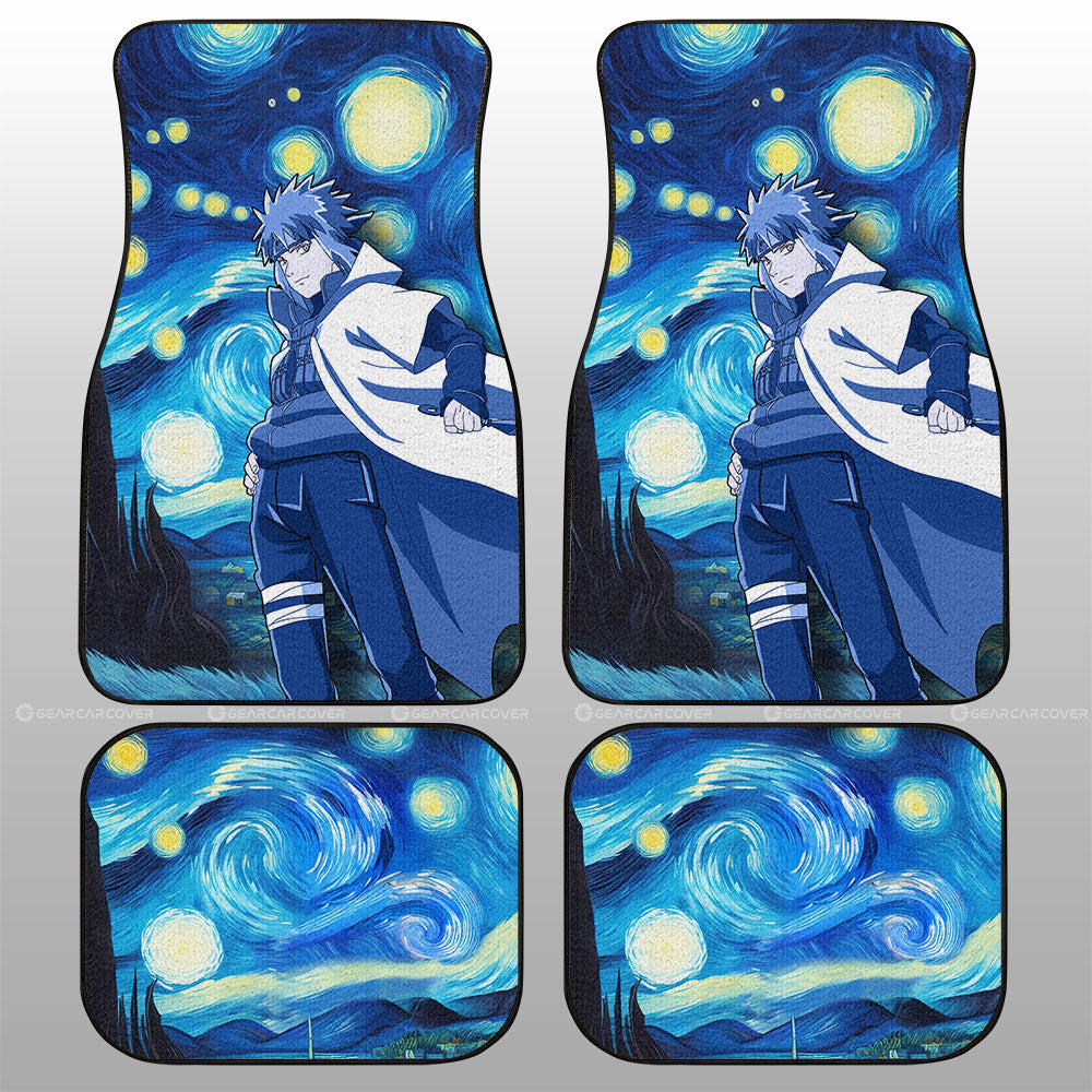 Namikaze Minato Car Floor Mats Custom Starry Night Styles - Gearcarcover - 1