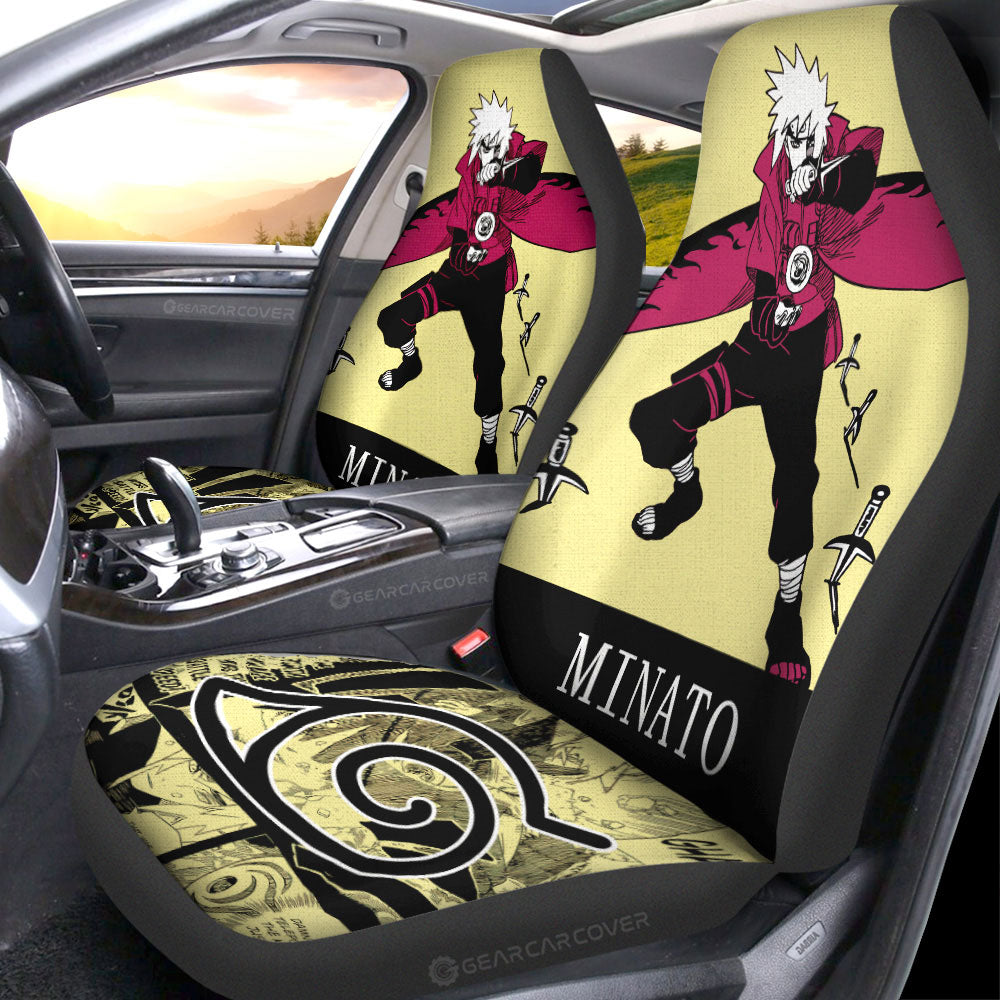 Namikaze Minato Car Seat Covers Custom Anime Car Accessories Manga Color Style - Gearcarcover - 2