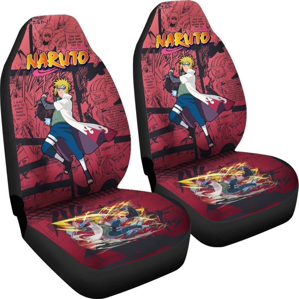 Namikaze Minato Car Seat Covers Custom Manga Anime Car Accessories - Gearcarcover - 4
