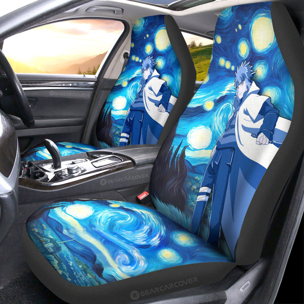 Namikaze Minato Car Seat Covers Custom Starry Night Styles - Gearcarcover - 1