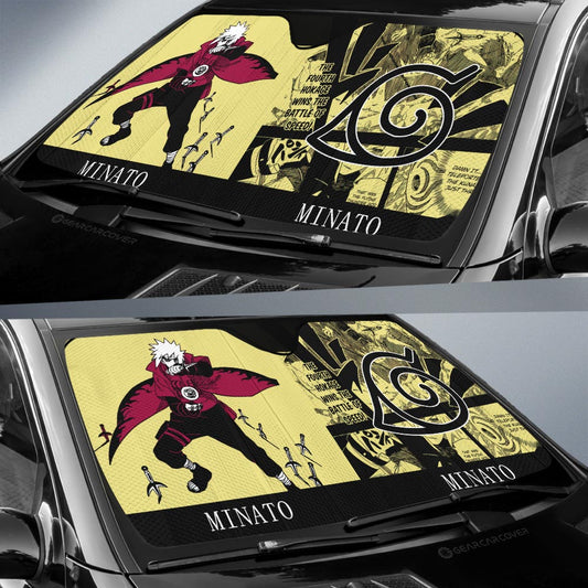 Namikaze Minato Car Sunshade Custom Anime Car Accessories Manga Color Style - Gearcarcover - 2