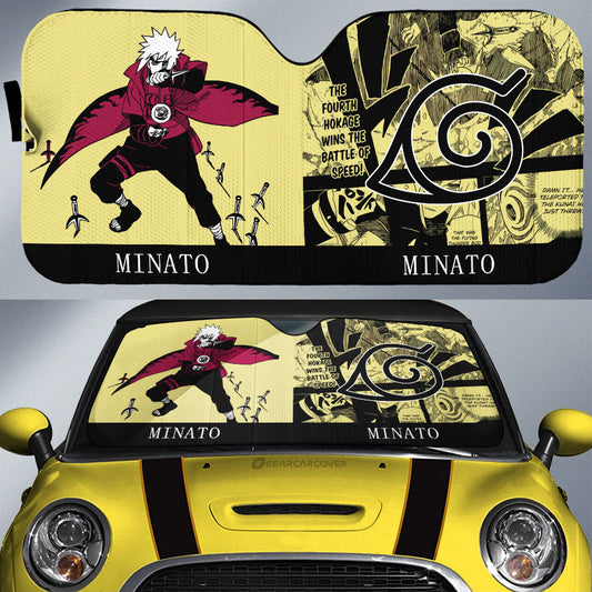 Namikaze Minato Car Sunshade Custom Car Accessories Manga Color Style - Gearcarcover - 1