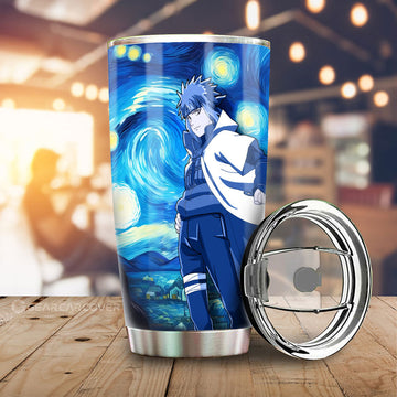 Namikaze Minato Tumbler Cup Custom Starry Night Styles - Gearcarcover - 1