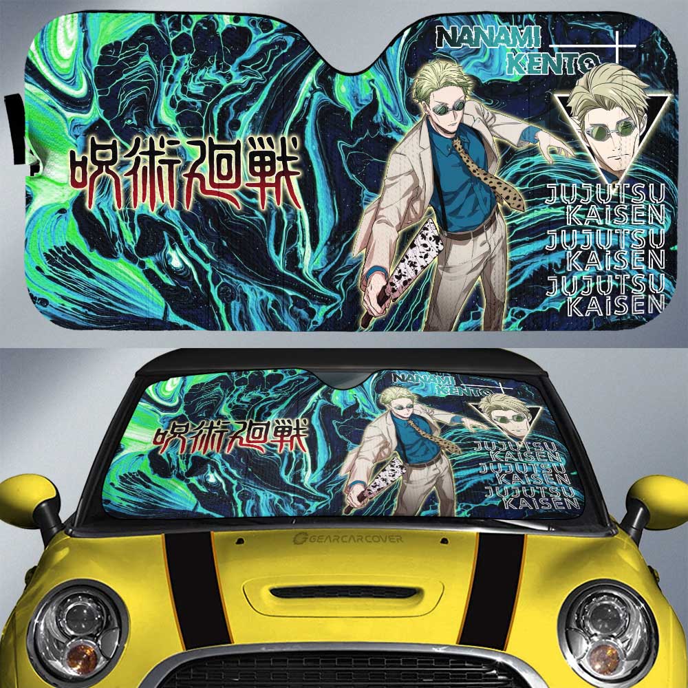 Nanami Kento Car Sunshade Custom Jujutsu Kaisen Anime Car Accessories - Gearcarcover - 1