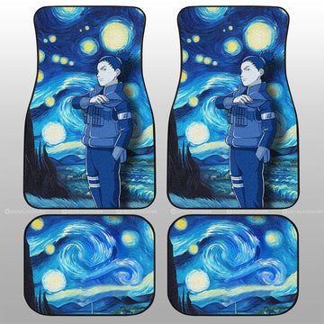 Nara Shikamaru Car Floor Mats Custom Starry Night Styles - Gearcarcover - 1