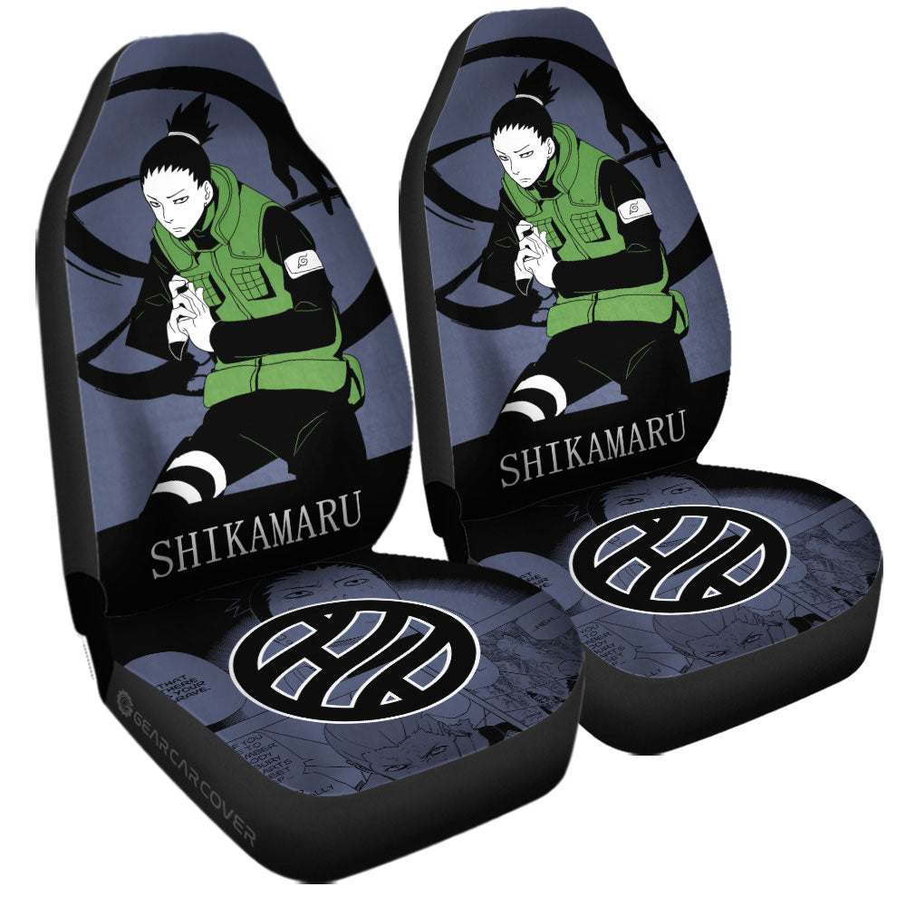 Nara Shikamaru Car Seat Covers Custom Anime Car Accessories Manga Color Style - Gearcarcover - 3