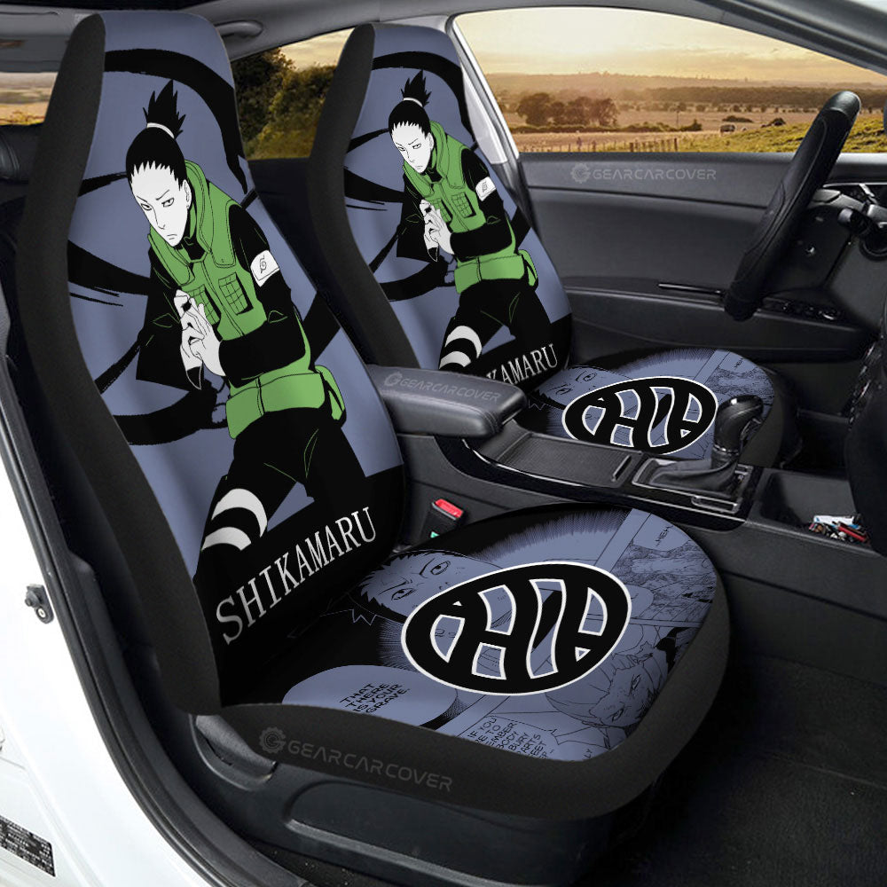 Nara Shikamaru Car Seat Covers Custom Anime Car Accessories Manga Color Style - Gearcarcover - 1