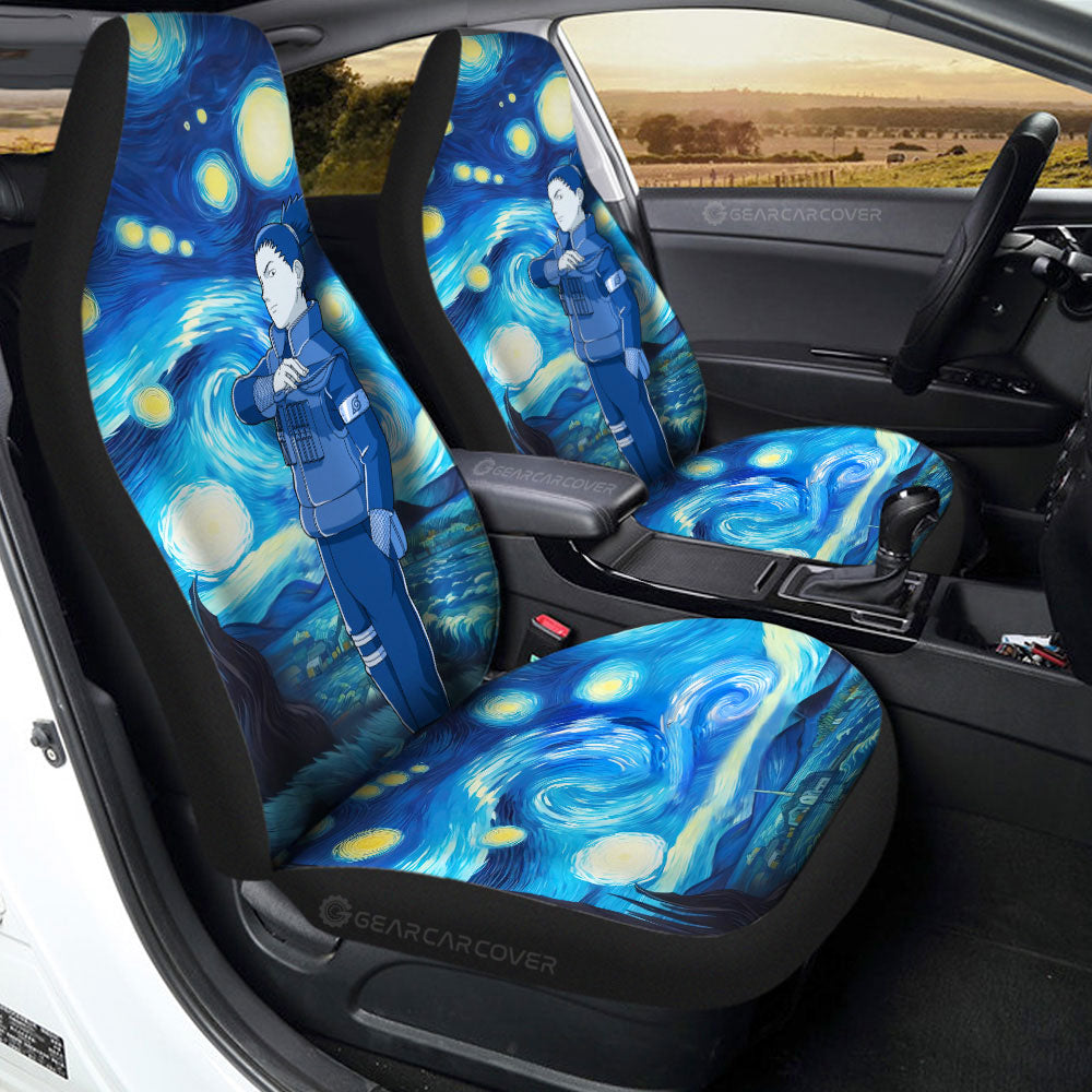 Nara Shikamaru Car Seat Covers Custom Starry Night Styles - Gearcarcover - 2