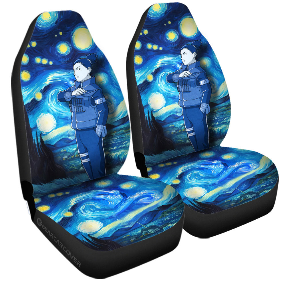 Nara Shikamaru Car Seat Covers Custom Starry Night Styles - Gearcarcover - 3