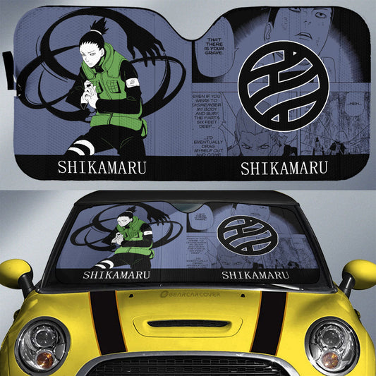 Nara Shikamaru Car Sunshade Custom Anime Car Accessories Manga Color Style - Gearcarcover - 1