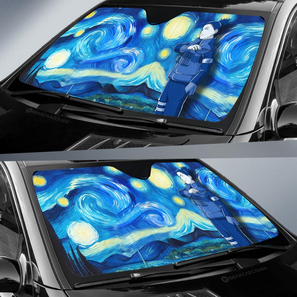 Nara Shikamaru Car Sunshade Custom Starry Night Styles - Gearcarcover - 2