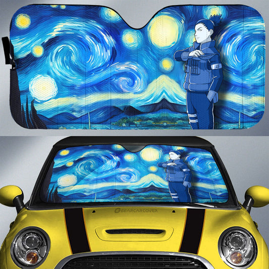 Nara Shikamaru Car Sunshade Custom Starry Night Styles - Gearcarcover - 1