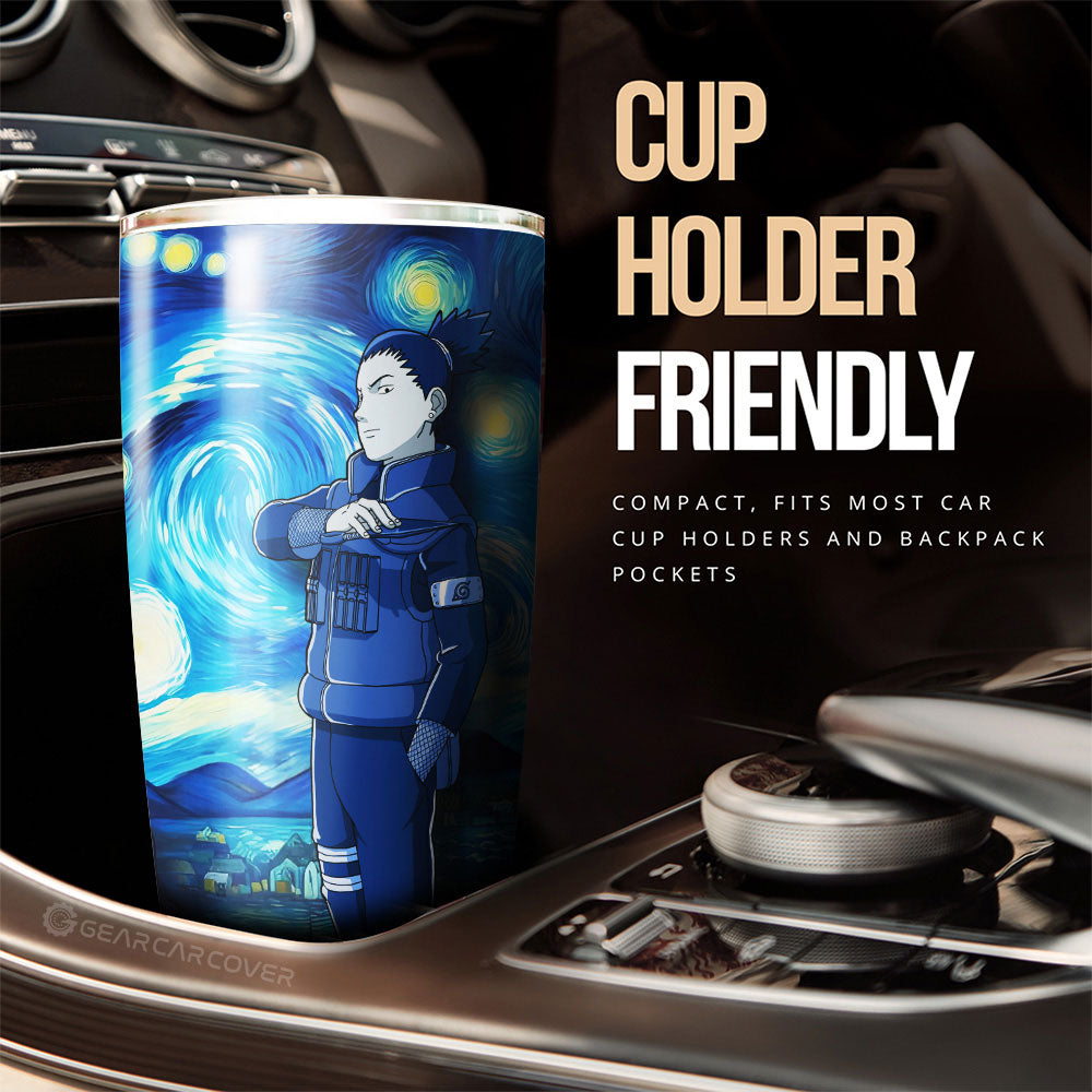 Nara Shikamaru Tumbler Cup Custom Starry Night Styles - Gearcarcover - 3