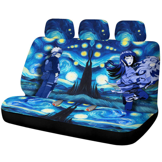 Naruto Hinata Car Back Seat Covers Custom Starry Night Styles - Gearcarcover - 1