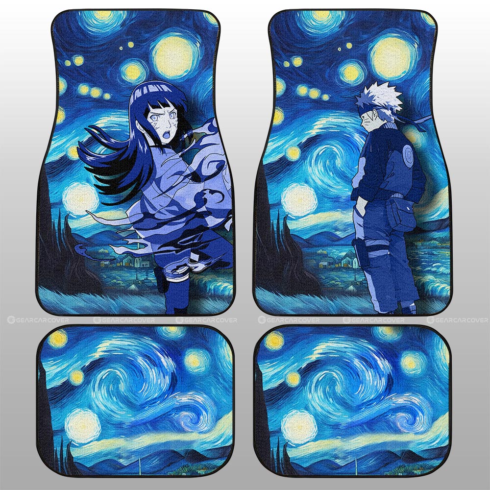 Naruto Hinata Car Floor Mats Custom Starry Night Styles - Gearcarcover - 1