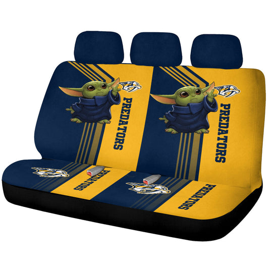 Nashville Predators Car Back Seat Covers Custom Car Accessories - Gearcarcover - 1