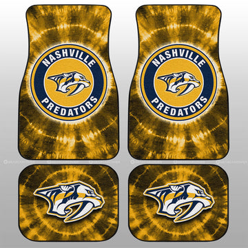 Nashville Predators Car Floor Mats Custom Tie Dye Car Accessories - Gearcarcover - 1