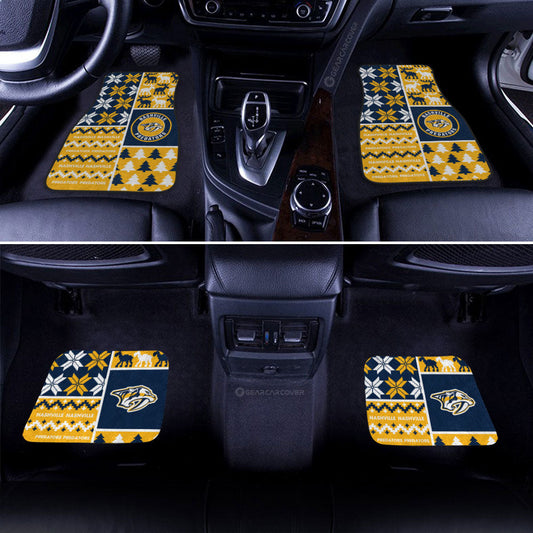 Nashville Predators Car Floor Mats Custom Ugly Style Car Accessories - Gearcarcover - 2