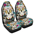 Nashville Predators Car Seat Covers Custom Sugar Skull Car Accessories - Gearcarcover - 3