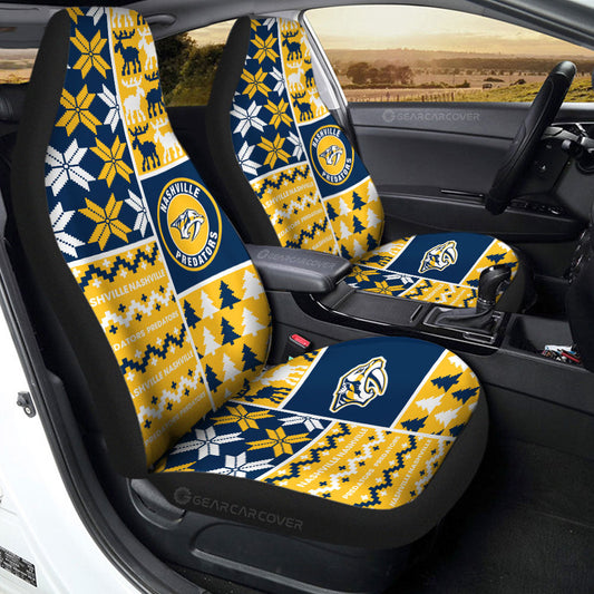 Nashville Predators Car Seat Covers Custom Ugly Style Car Accessories - Gearcarcover - 2
