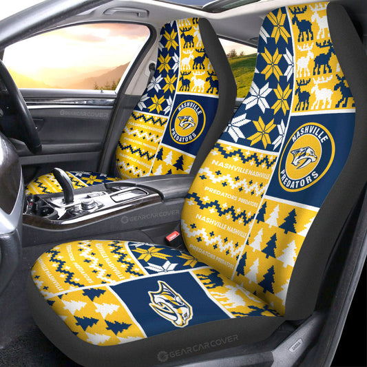 Nashville Predators Car Seat Covers Custom Ugly Style Car Accessories - Gearcarcover - 1
