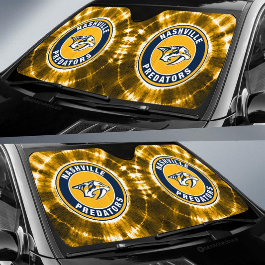 Nashville Predators Car Sunshade Custom Tie Dye Car Accessories - Gearcarcover - 2