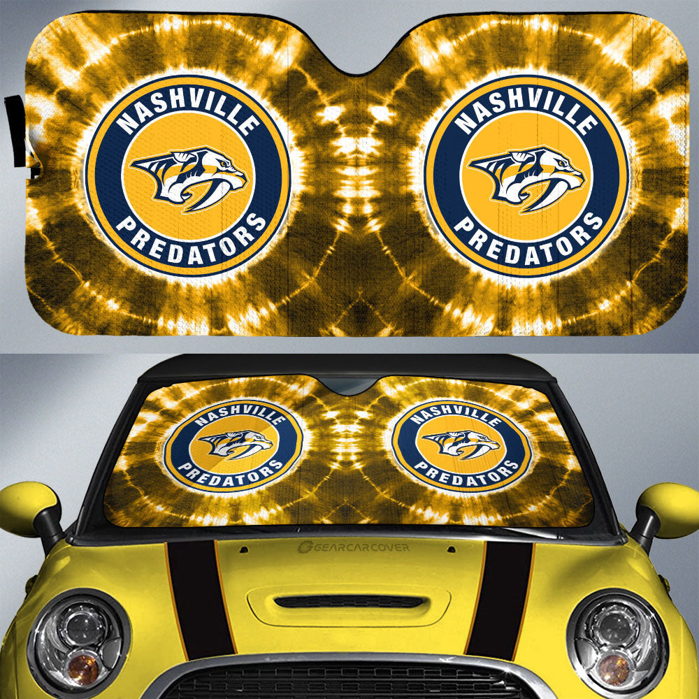 Nashville Predators Car Sunshade Custom Tie Dye Car Accessories - Gearcarcover - 1