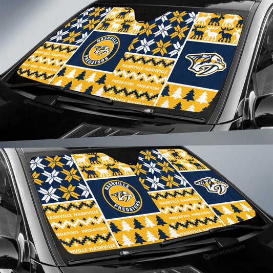 Nashville Predators Car Sunshade Custom Ugly Style Car Accessories - Gearcarcover - 2