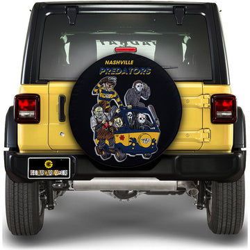 Nashville Predators Spare Tire Covers Horror Characters Car Accessories - Gearcarcover - 1