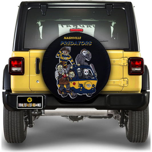 Nashville Predators Spare Tire Covers Horror Characters Car Accessories - Gearcarcover - 1