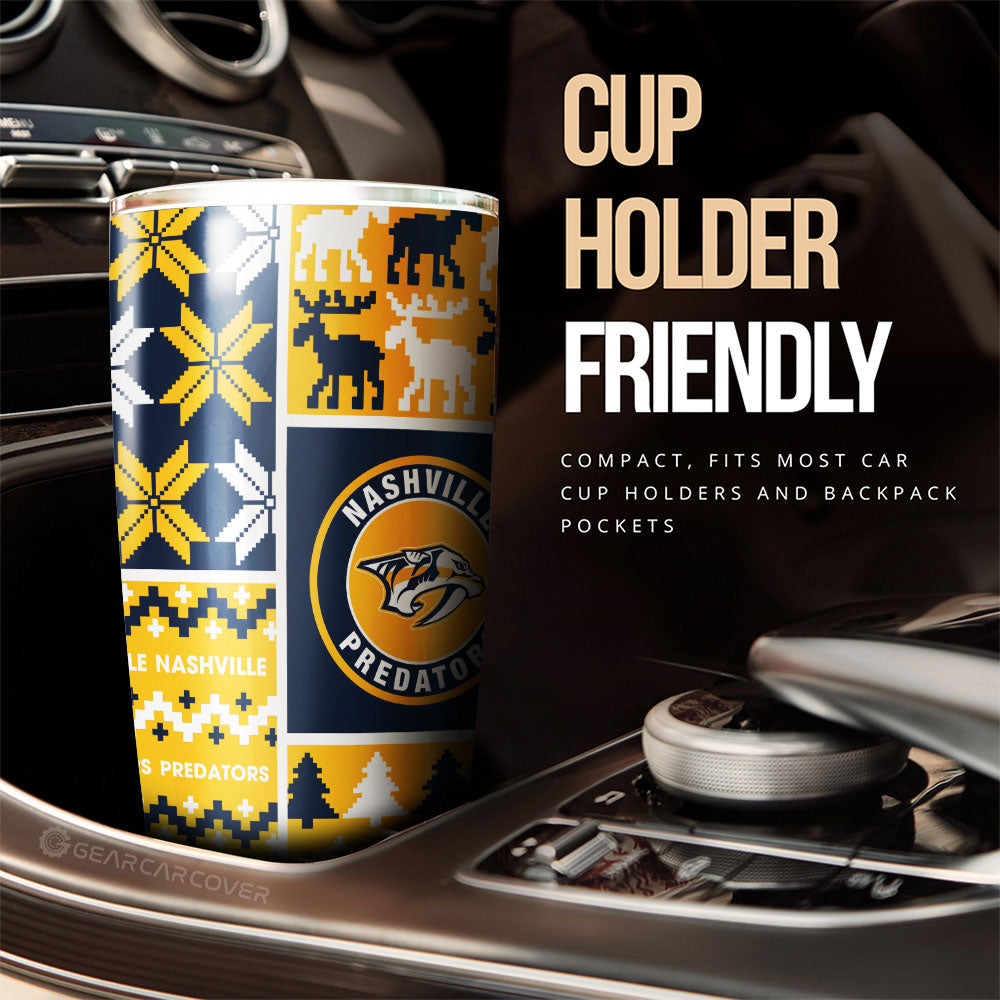 Nashville Predators Tumbler Cup Custom Ugly Style Car Accessories - Gearcarcover - 3