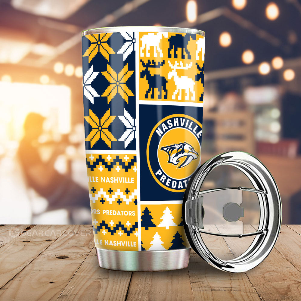 Nashville Predators Tumbler Cup Custom Ugly Style Car Accessories - Gearcarcover - 1