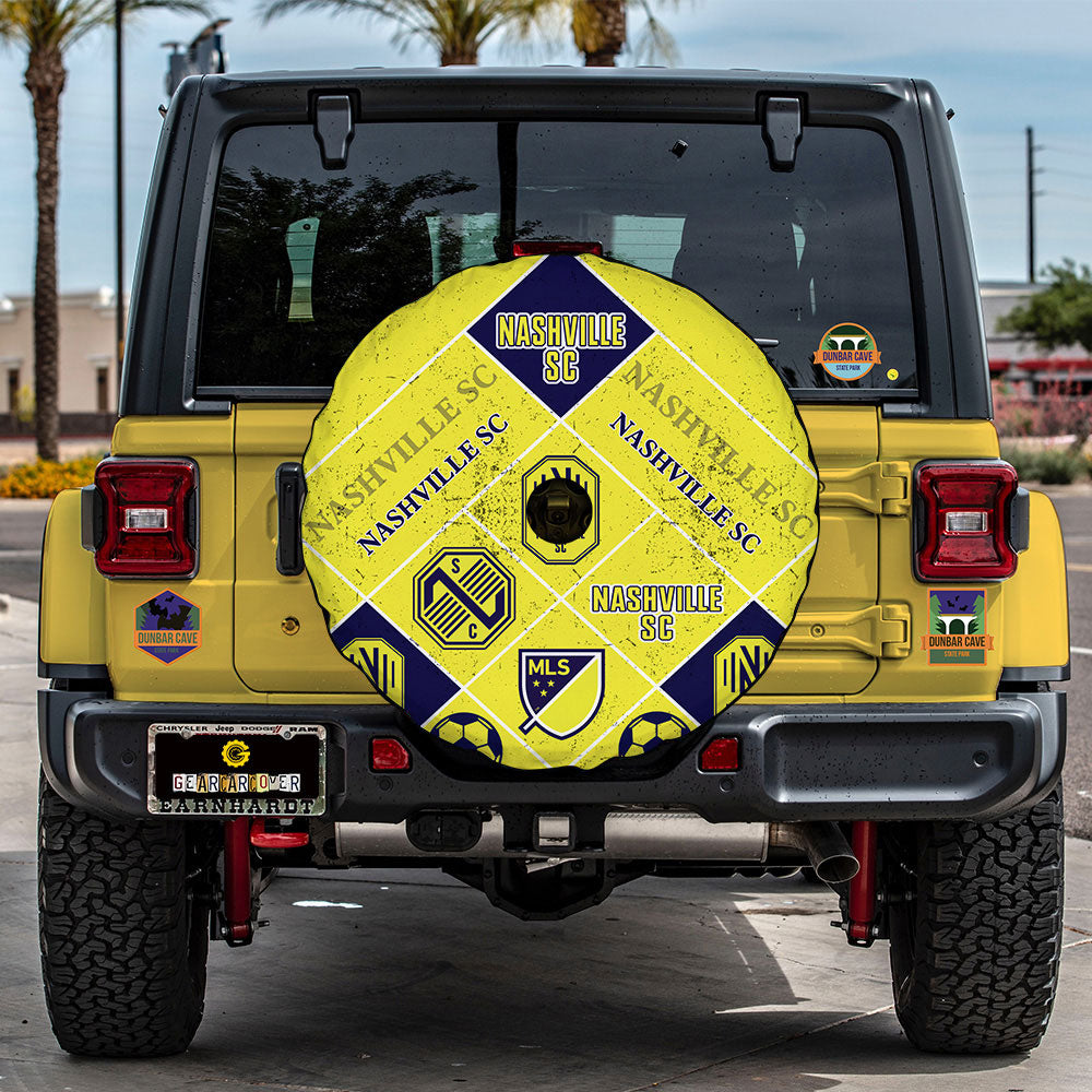 Nashville SC Spare Tire Covers Camera Hole Sporty Team Collection - Gearcarcover - 2