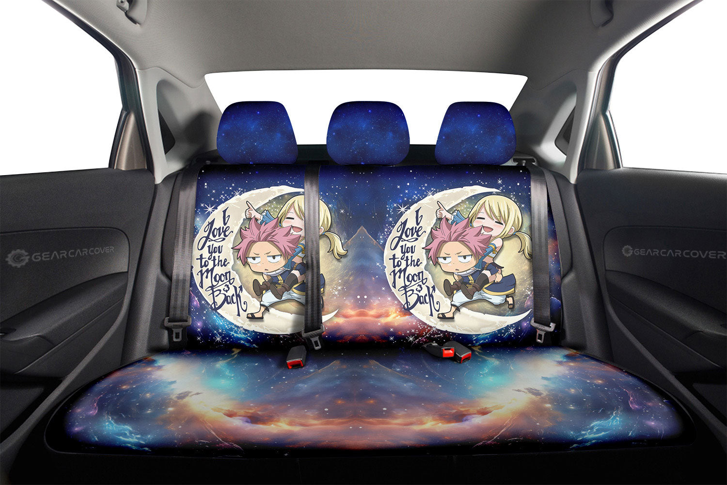 Natsu And Lucy Car Back Seat Covers Custom Car Accessories - Gearcarcover - 2