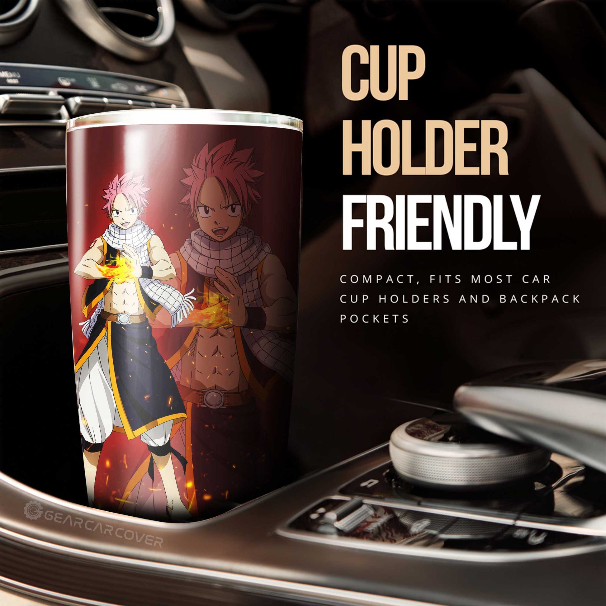 Natsu Dragneel Tumbler Cup Custom Car Accessories - Gearcarcover - 2