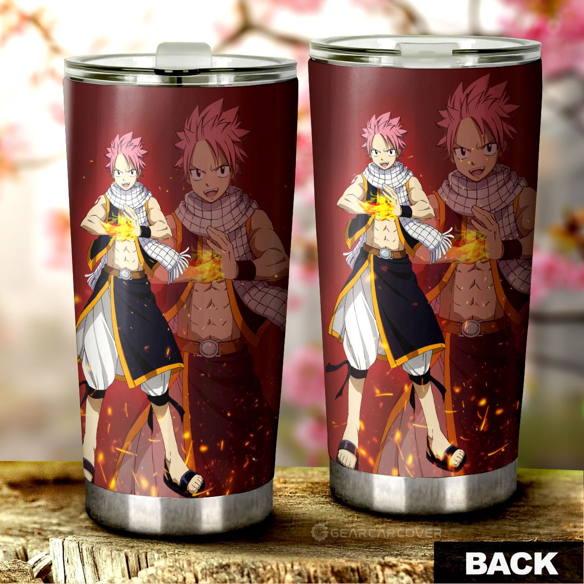 Natsu Dragneel Tumbler Cup Custom Car Accessories - Gearcarcover - 3