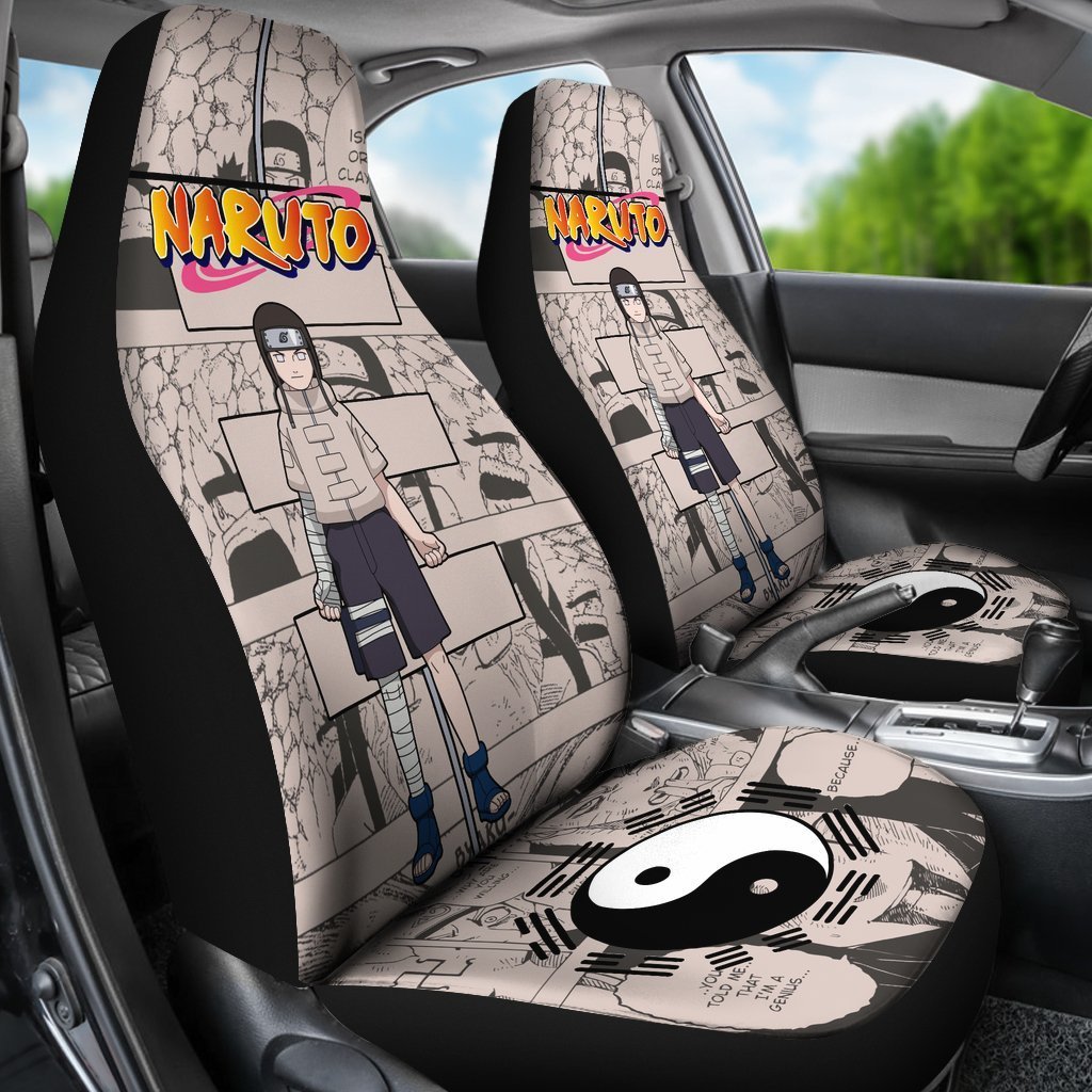 Neji Hyuga Car Seat Covers Custom Anime Manga Car Accessories - Gearcarcover - 3