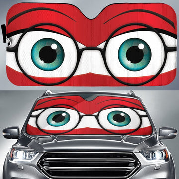 Nerd Male Car Eyes Sun Shade Custom Car Accessories - Gearcarcover - 1