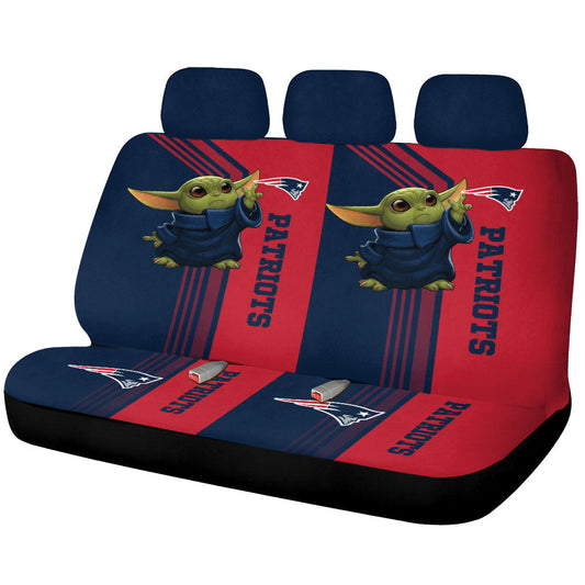 New England Patriots Car Back Seat Covers Custom Car Accessories - Gearcarcover - 1
