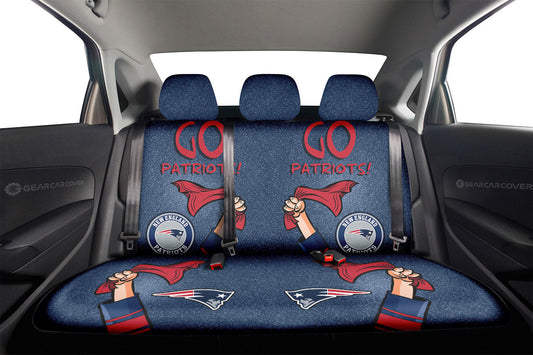 New England Patriots Car Back Seat Covers Custom Car Accessories - Gearcarcover - 2