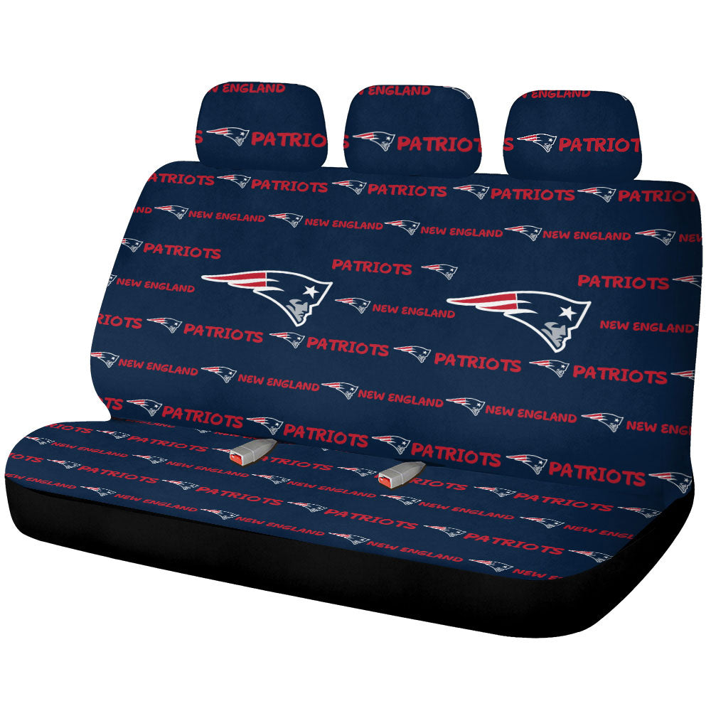 New England Patriots Car Back Seat Covers Sporty Team Collection - Gearcarcover - 1