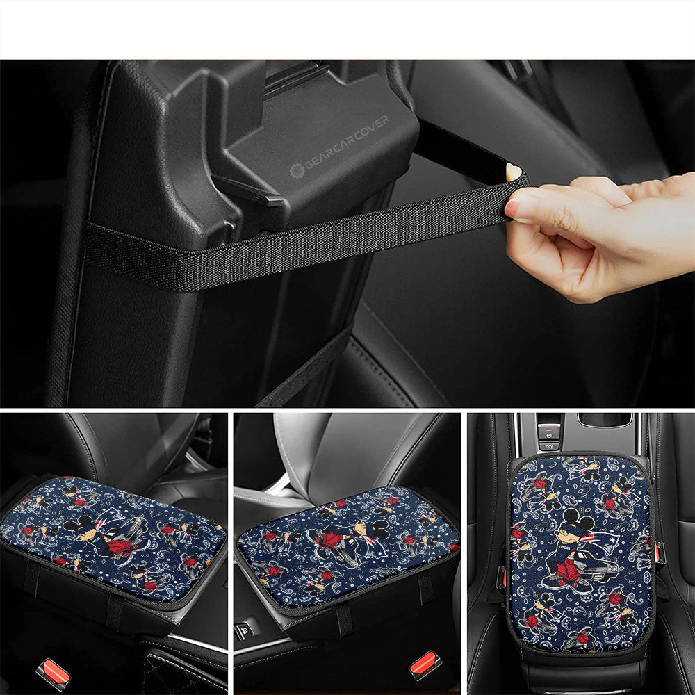 New England Patriots Car Center Console Cover Cartoon Theme Collection - Gearcarcover - 4