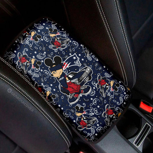 New England Patriots Car Center Console Cover Cartoon Theme Collection - Gearcarcover - 1