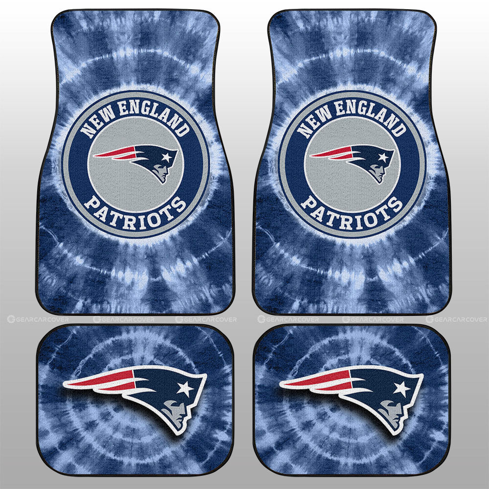 New England Patriots Car Floor Mats Custom Tie Dye Car Accessories - Gearcarcover - 1