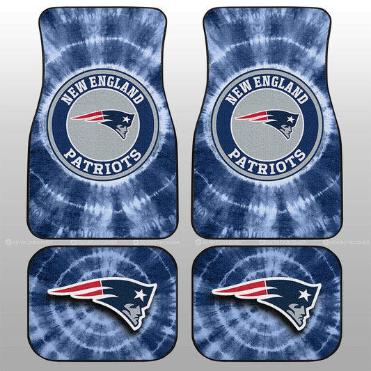 New England Patriots Car Floor Mats Custom Tie Dye Car Accessories - Gearcarcover - 1