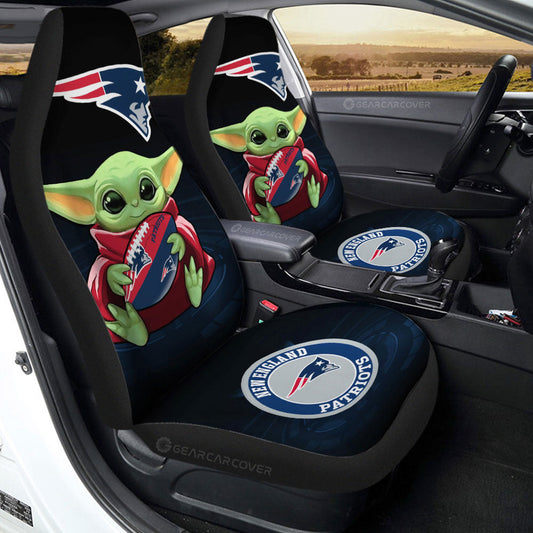 New England Patriots Car Seat Covers Baby Yoda Car Accessories For Fan - Gearcarcover - 2