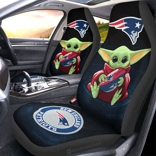 New England Patriots Car Seat Covers Baby Yoda Car Accessories For Fan - Gearcarcover - 1